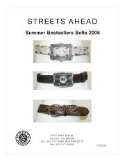 small streets ahead belts summer 2006 bestsellers catalog
